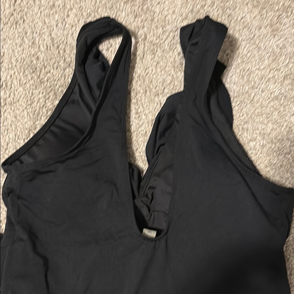 Black Ruffled One-Piece Swimsuit - Picture 9 of 11